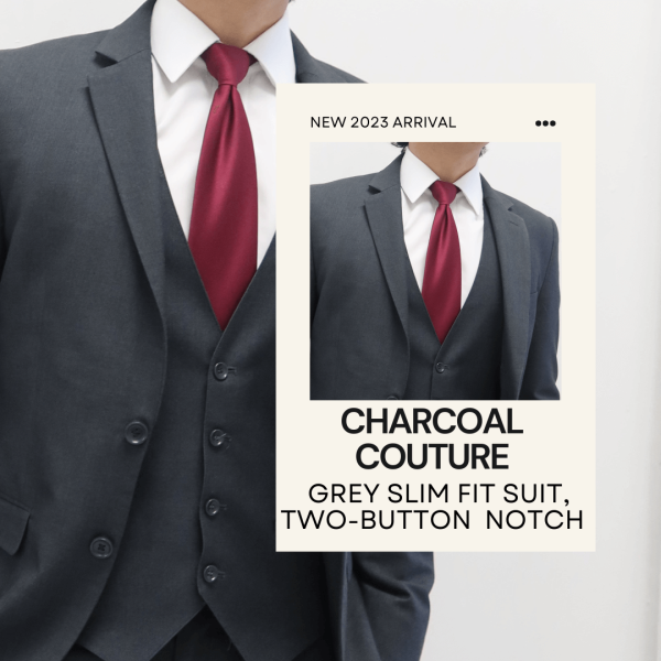 Charcoal Couture Slim Fit Suit