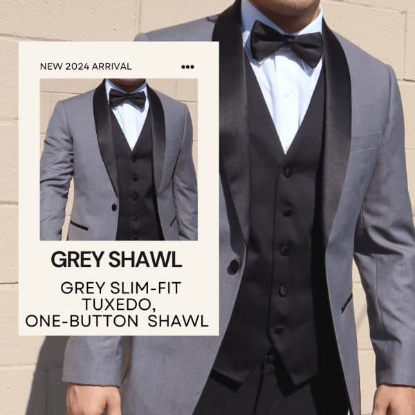 Grey Shawl Slim Fit Tuxedo