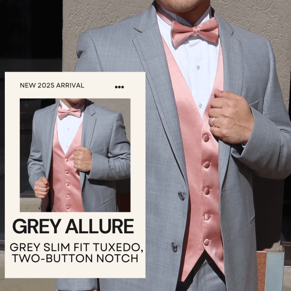 Grey Allure Slim Fit Tuxedo