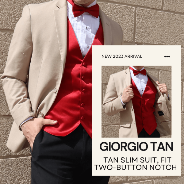 Giorgio Tan Slim Fit Suit