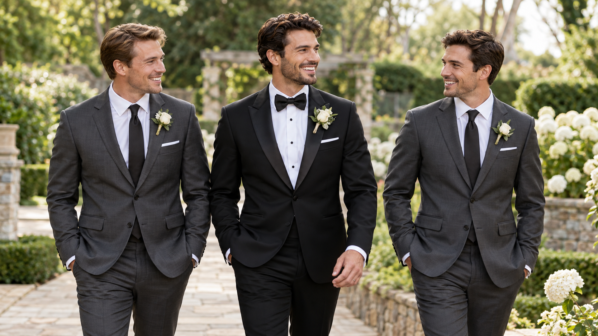 Coordinating the Groom and Groomsmen Without Matching Everything